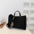 thumbnail image 1 of Bolsa cruzado de moda para mujer grande con asa superior de fin de semana de viaje de nailon (negro) Likrtyny Para Estrenar, 1 of 8