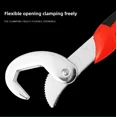 thumbnail image 3 of Adjustable Multi-Functional Carbon Steel Wrench with Large Opening - Dual-Purpose Pipe Clamp & Serrated Universal Tool for Fast, Heavy-Duty Plumbing & Tasks - Small Size Synthetic Version, Bulk, 3 of 3