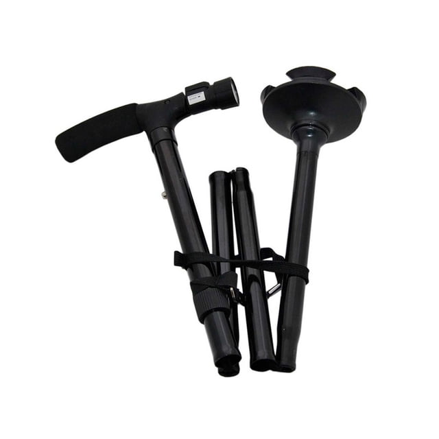 Bastón Plegable 4 Apoyo Y Lampara / 4 En 1 Super Confort Super Confort SC-839BK