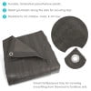thumbnail image 3 of Sunnydaze Bâche de Protection Réversible en Plastique Polyvalente et Robuste pour l'Extérieur - 12 Pieds x 16 Pieds - Gris Foncé - Lot de 5, 3 of 4