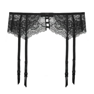 Lingerie For Women High Waisted Garter Belt For Women Panties & Lace Suspender  Belt With 4 Straps Metal Clip For Stocking,Black Women's Intimates XXXL -  Walmart.com