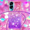 thumbnail image 4 of Funda para Honor 90 Lite 5G Brillantina Líquida Divertida Reluciente y con Cristales en Movimiento Cuerpo Cruzado con Cordón Ajustable, 4 of 5