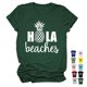 thumbnail image 2 of Camiseta Estampado de letras Cuello redondo Manga corta Casual Suelto Cómodo Top básico de verano, 2 of 4