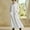A580 White, variant on Women's Loose Maxi Dress Lapel V Neck Long Sleeve Kaftan Dress with Pockets Casual Cotton Linen Style Oversized Long Gown Flowy Relaxed Fit For Daily House Wear