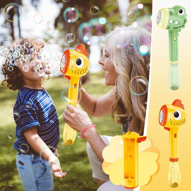 Fiudx Juguetes Varitas De Burbujas Con 1 Botella De Solución De Burbujas (180 Ml) Para Niños Y Niños Pequeños Suministros Para Fiestas En Interiores Y Exteriores, Soplador De Burbujas De Mano, Bodas,