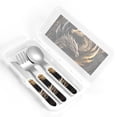 thumbnail image 4 of Gaeub Vintage Metal Dragon Print 3-Piece Children Knife Spoon Fork Set,Stainless Steel Child Flatware Set,Kids Utensils Set with Case for Lunch Box (Fork Spoon Knife Combo), 4 of 8