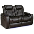 thumbnail image 1 of Valencia Tuscany XL Home Theater Seating | Premium Top Grain Italian Nappa 11000 Leather (Row of 2 Loveseat, Dark Chocolate), 1 of 5