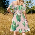 thumbnail image 4 of Cactus Print Sleeveless Dress prom dress summer dress womens 2024 party dresses woman summer dresses for women 2024, 4 of 7