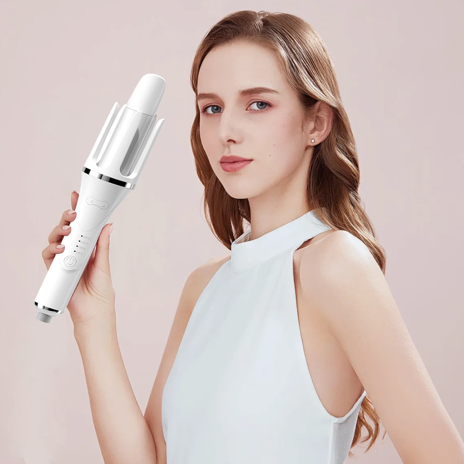 Curling Iron Automatic Curling Irons Barrel For All Hair Types Easy-to-use Curling Wand Long-lasting Salon-quality Curls And Waves
