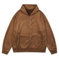 thumbnail image 1 of Birdeem Man Solid Color Button Zipper Cardigan Hooded Coat, 1 of 3