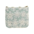 thumbnail image 1 of Bolsas de maquillaje de flores hermosas de 1 pieza para viajes de negocios, algodón azul claro, 1 of 1