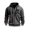 thumbnail image 3 of LUOGENLI Mens Hoodies Blanket Men's Casual Hoodies Sweatshirts Loose Fit Pullover Streetwear Graphic Print Hooded Sweatshirt for Autumn Winter Daily Wear Men's Fashion Hoodies Dark Gray Size XL, 3 of 4