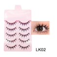 thumbnail image 1 of 5 Pairs Natural Long False Eyelashes Makeup Tool Mink Lashes Bushy Volume Thick Handmade FalseLashes Cruelty Free, 1 of 5