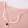 thumbnail image 4 of Pajamas for Women Trendy Long Sleeve Button Down Pant Womens Sleepwear,Light Pink,L, 4 of 5