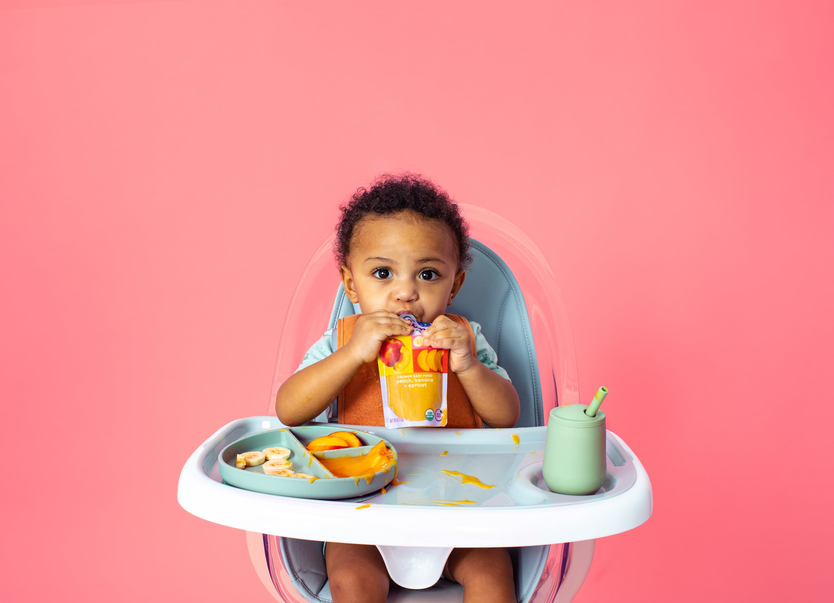 Plum Organics Stage 2 Organic Baby Food Pouches: Peach, Banana, Apricot - 4 oz, 6 Pack
