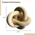 thumbnail image 4 of 2-Pack Wooden Knot Decor, Pine Wood Chain Link Sculpture for Modern Tabletop & Home Accents, Light Tone Artful Display, 4 of 5
