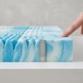thumbnail image 6 of King Size Gel Memory Foam Mattress Topper 4 Inch, Cooling Bed Topper with 5-Zone Pressure Relief Support, Soft Breathable Foam Pad for Back & Hip Comfort, Blue, 6 of 9