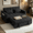 Black, variant on Howcool Sleeper Sofa Bed, Pull Out Couch, 3-in-1 Convertible Loveseat Sofa with Adjustable Backrest, Corduroy Couch for Living Room, Apartment & Small Space, Beige