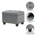 thumbnail image 2 of Convenience Concepts Designs4Comfort 5th Avenue Storage Ottoman, Gray Velvet, 2 of 11