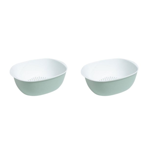 Naiovety Colador de de arroz y frutas de doble propósito blanco para de vegetales no tóxico versátil verde L Verde L 2Conjunto