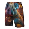 thumbnail image 4 of Pofeuu Forest Koala Prin Men's Swim Trunks Quick Dry Bathing Suit Swimming Board Shorts Mesh Lining Beach Swimwear-Small, 4 of 6