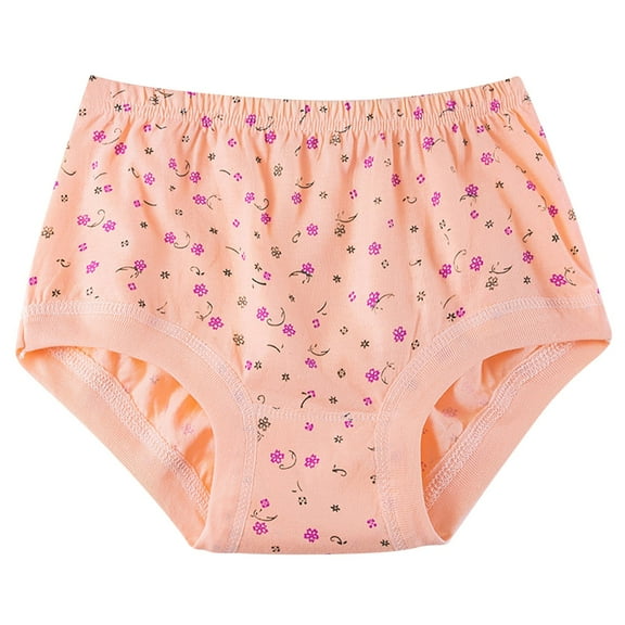 Women's High Waisted Cotton Boxer Briefs Full Coverage Floral Print Underwear Breathable Soft Comfort Everyday Essential Boy Shorts