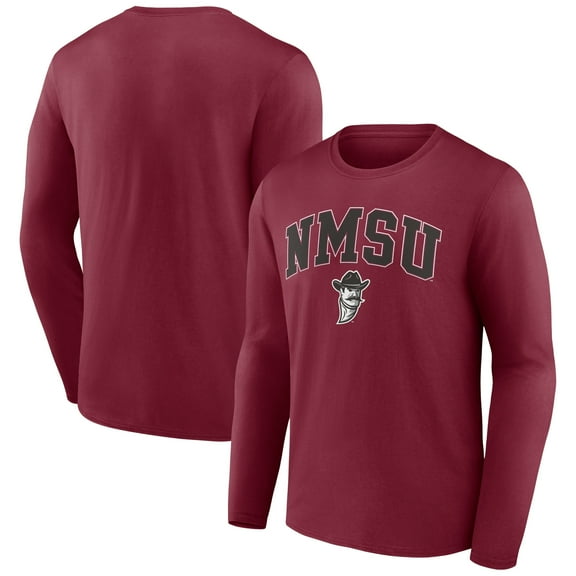 Men's Crimson New Mexico State Aggies Campus Long Sleeve T-Shirt