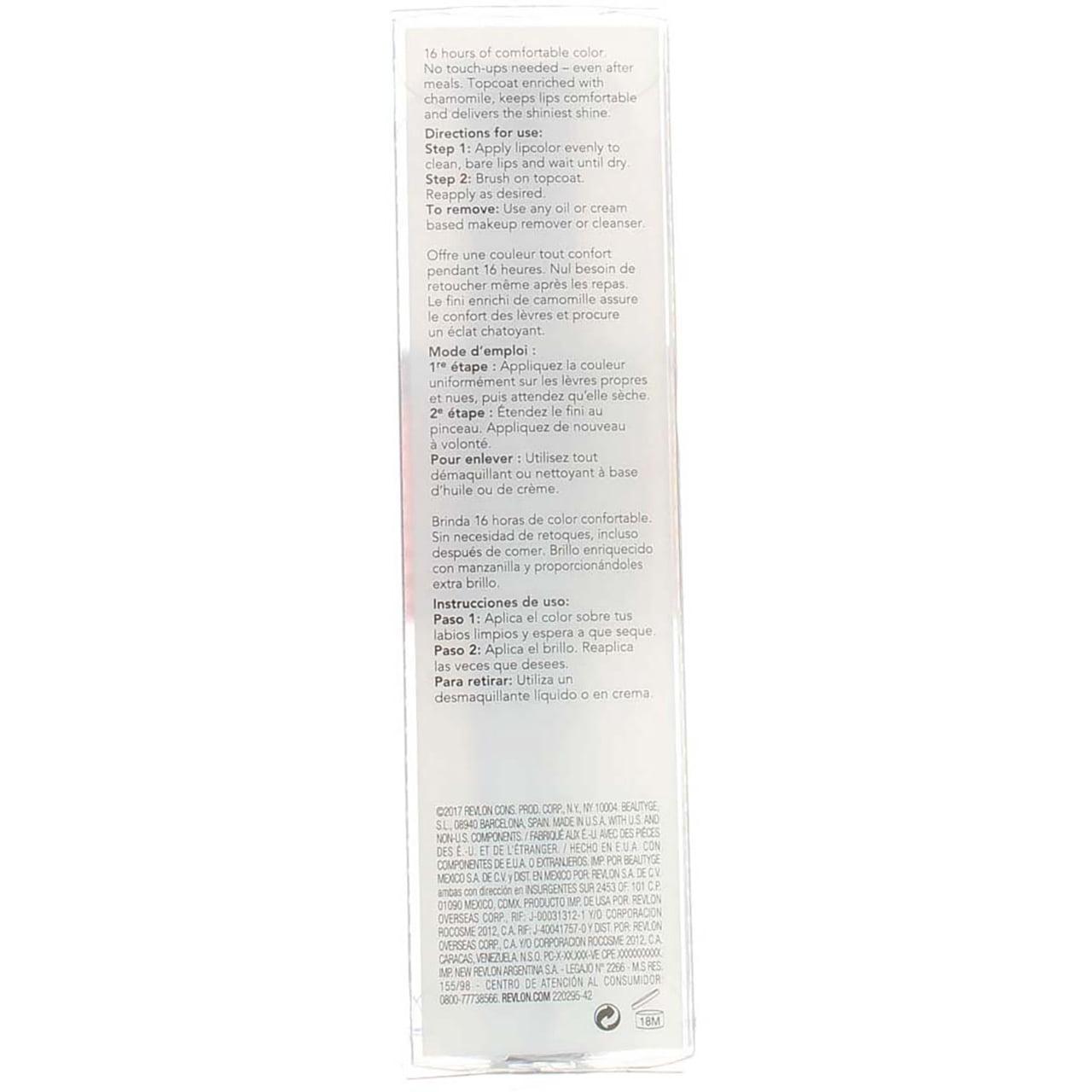 Revlon ColorStay Overtime Liquid Lip Color, Bare Maximum [350] 0.07 oz (Pack of 4)