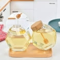 thumbnail image 5 of Hexagon Mini Glass Honey Jars with Wood Dippers,Small Honey Jars with Stirring Stick,Honey Containers Perfect for Baby Shower,Wedding Favors,Party Favors-380ML, 5 of 9