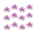 thumbnail image 4 of 12Pcs Christmas Flower Ornaments Hollow out Glitter Artificial Xmas Flower Adornment Christmas Party Decoration (Purple), 4 of 10