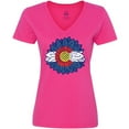 thumbnail image 3 of Inktastic Colorado Flag Sunflower Women's V-Neck T-Shirt, 3 of 5