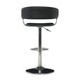 thumbnail image 3 of Powell White Faux Leather Barrel & Chrome Adjustable Height Bar Stool, 3 of 12