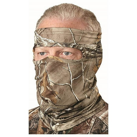 Hunters Specialties Spandex Camo - Hunters Specialties Facemask 3/4 Spandex, Silver/Realtree Xtra Green
