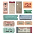 thumbnail image 2 of Vintage Tickets Wall Mural by Wallmonkeys Peel and Stick Graphic (24 in H x 22 in W) WM38619, 2 of 4