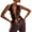 Coffee, variant on Womens Cropped Halter Tank Tops Trendy PU Front Lace up Deep V Neck Cami Tops Faux Leather Hollow out Backless Summer Shirts Brown M