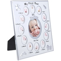 IFANLANDOR Memory Picture Frame 1Pcs White Rectangular Metal 12.2x10.2x0.8in for Baby First Year