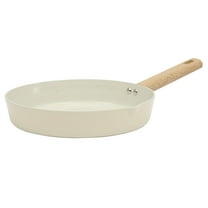 Gibson Home 137732.01 11 in. Marbleton Ceramic Nonstick Aluminum Frying Pan, Cream