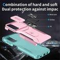 thumbnail image 3 of For Samsung Galaxy A14 5G Slim Fit Shockproof Hybrid with Slide Camera Cover & Rotated Ring Kickstand, [Military-Grade] Phone Case For Samsung Galaxy A14 5G 6.6",Pink Green,For Galaxy A14 5G, 3 of 5