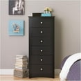 thumbnail image 2 of Pemberly Row 6 Drawers Composite Wood Bedroom Chest in Black, 2 of 4