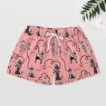 thumbnail image 5 of Sfneewho Poodle Skirt Retro 50S Mod Pink Black Cool Print Pajama Set for Women 2 Piece Lounge Set Tops and Shorts Soft Sleepwear, 5 of 5