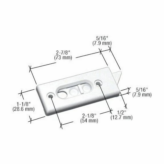 Crl White Tilt Window Latch With 2-1/8" Screw Holes F2627