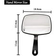 thumbnail image 5 of Professional Quality Hand Mirror – Hand Held Mirror with Handle, Single Sided Vanity Makeup Mirror for Women, Men, Salon, Barber, Shaving, and Travel, Medium In Black, 5 of 5