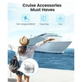 thumbnail image 4 of ORICO 5-in-1 Travel Power Strip Flat Plug Extension Cord Power Strip 2 Outlets 3 USB Charger Safety Protection for Cruise, 4 of 9