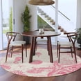 thumbnail image 4 of Vintage Starfish Round Living Room Rugs 6 ft, Coral Seahorse Shell Washable Area Rug with Non-Slip Sturdy Edge Binding Round Carpet for Kitchen Office Bedroom, 4 of 9