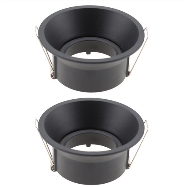 Lámparas de Techo LED Empotrables Redondas y Cuadradas MR16 GU10, Negro Ajustable.