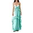 thumbnail image 4 of Taylonsss Womens Summer Dress Strappy Halter Tie Backless Solid Color Beach Casual Outfit, 4 of 7