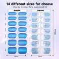 thumbnail image 6 of DUKASOU Semi Cured Gel Nail Strips (56PCS), Finger Gloss Gel Nail Polish Strips (Blue), Non-Toxic Waterproof Long Lasting UV Nail Art Stickers for Adults, 6 of 8