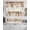 Brown, variant on Brown Eucalyptus Leaves Swag Kitchen Curtains Sets for Windows 24 Inch Length, Spring Summer Botanical Short Window Curtain Panels Swags Valances and Tiers 3 Piece Set for Cafe/Dining Room