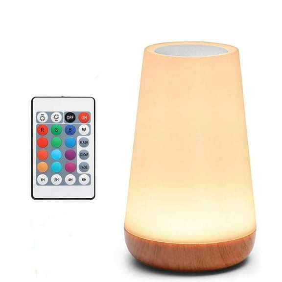 Uwantmes Night Light, Uwantmes Portable Touch Lamp, Led Bedside Lamp 13 Colors and 5 Brightness Adjustable 1PCS