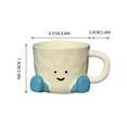 thumbnail image 2 of DAMAI Cup-Cat Adorable Ceramic Coffee Mug - Cute Cartoon Mug with Doll Face & Chubby Feet, 10oz Microwave & Dishwasher Safe Cup for Tea, Coffee, Hot Cocoa, Matcha (Brown Feet), 2 of 7